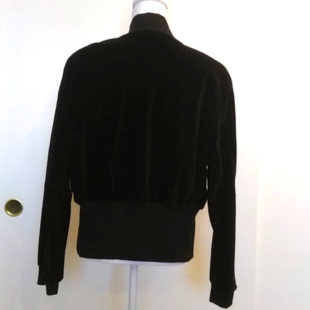 🖤Suzanne Somers Black Velvet Jacket W/Snaps Sz M - Picture 2 of 6